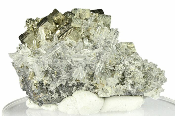 Intricate Pyrite and Quartz on Sphalerite - Peru #291952